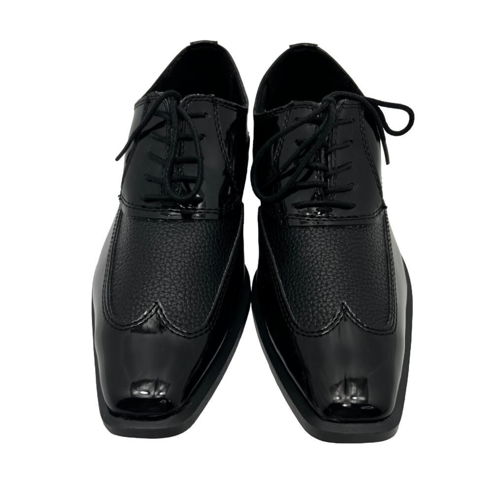 Jean Yves Manhattan Black Upper Tuxedo Toe Oxford Mens 7M Dress Shoes